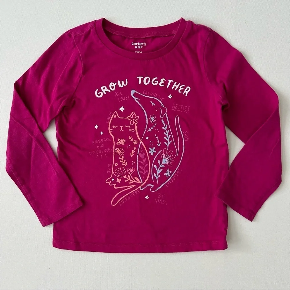 Carter’s Kid Girls Long Sleeve Graphic Shirt Size 5